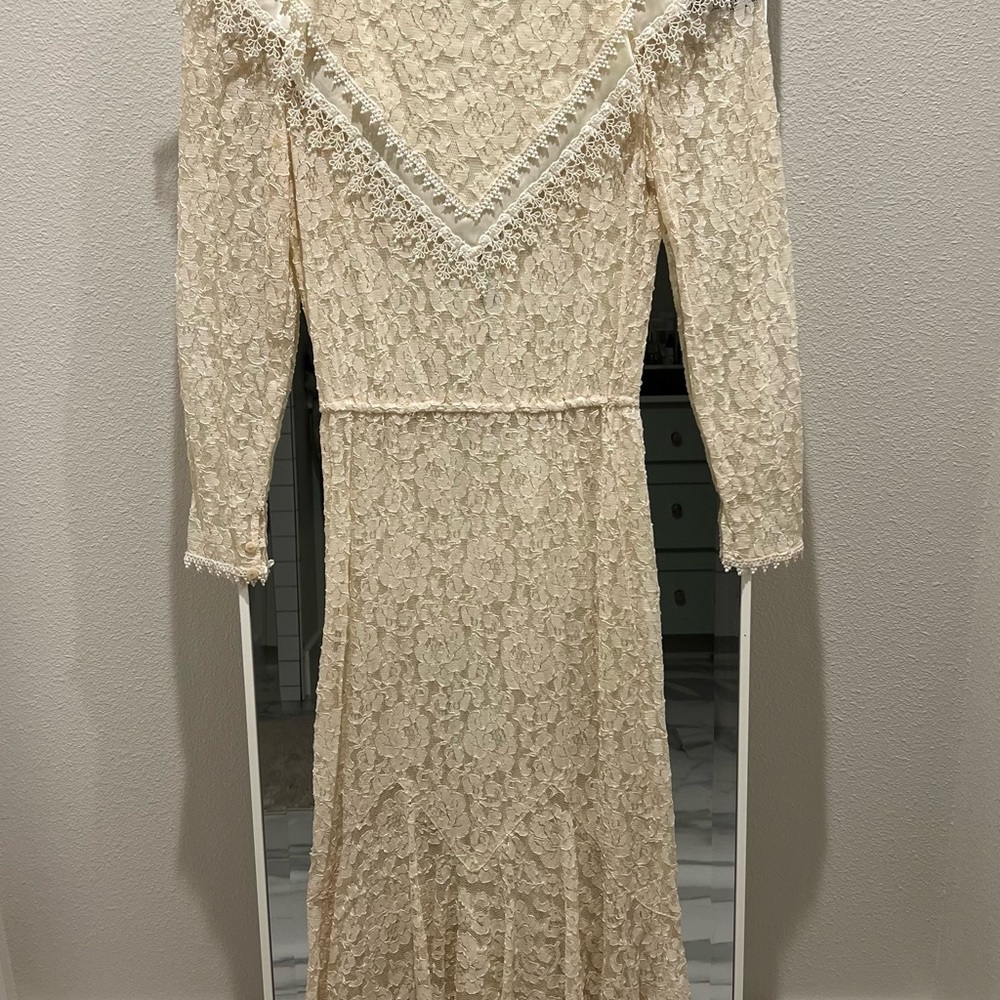 Jessica McClintock Vintage Cream Lace Bridal Gown